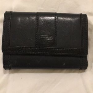 Coach trifold wallet with coin purse